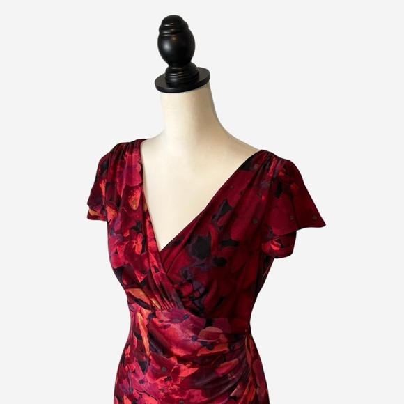 Lauren Ralph Lauren Flutter Sleeve Floral Print Dress - Picture 3 of 12